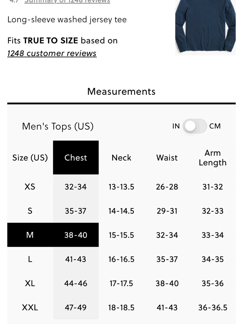 J. Crew Men's Long Sleeve Crewneck Shirt - Navy Blue xxl